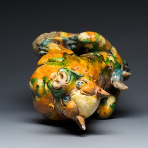 A rare Chinese sancai-glazed lion — photo 7