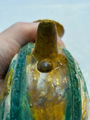 A rare Chinese sancai 'Phoenix' ewer with a wooden box, Liao — photo 15