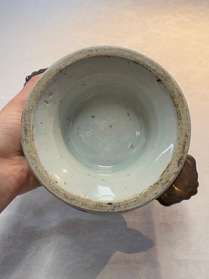 A rare Chinese silver-mounted doucai bowl and cover, Kangxi/Yongzheng — photo 7