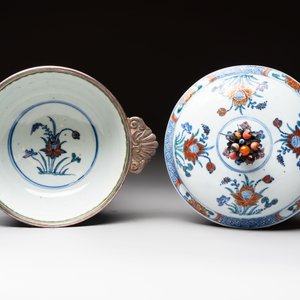 A rare Chinese silver-mounted doucai bowl and cover, Kangxi/Yongzheng — photo 6