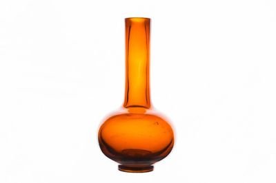 A rare Chinese translucent amber-coloured Peking glass bottle vase, Qianlong mark and of the period