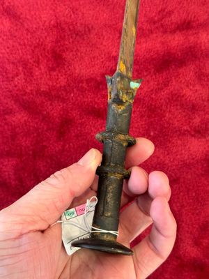 A rare Chinese turquoise-inlaid parcel-gilt bronze sword, Zhou — photo 11