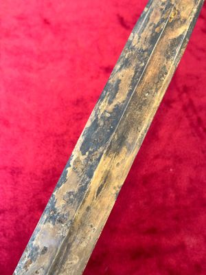 A rare Chinese turquoise-inlaid parcel-gilt bronze sword, Zhou — photo 8