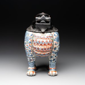 A rare Chinese wucai 'luduan' incense burner with wooden cover, Ming, 16/17th C. — photo 2
