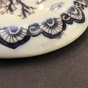 A rare Dutch Delft blue, white and manganese chinoiserie jar and cover, last quarter 17th C. — photo 16