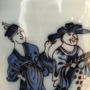 A rare Dutch Delft blue, white and manganese chinoiserie jar and cover, last quarter 17th C. — photo 9