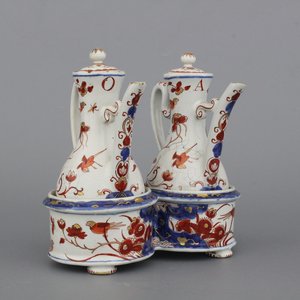 A rare Dutch Delft doré cruet set, Pieter Adriaensz. Kocx, The Greek A, 1705-1720 — 照片 1