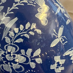 A rare Dutch Delft 'Persian blue' pewter-mounted jug, 17/18th C. — photo 18