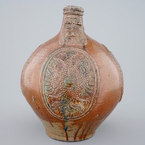 A rare Frechen bellarmine jug with double eagle seals, dated 1604 — 照片 5