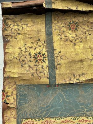 A rare Japanese Buddhist painting depicting Usnisavijaya, signed Ku Yue Baixie 哭月拜寫, probably 17/18th C. — foto 2