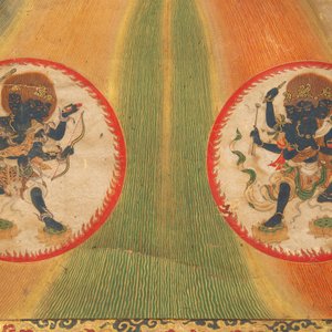 A rare Japanese Buddhist painting depicting Usnisavijaya, signed Ku Yue Baixie 哭月拜寫, probably 17/18th C. — foto 5