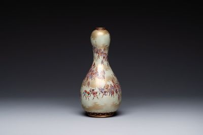 A rare Japanese Kutani vase, Kutani Kozan 九谷光山 mark, Meiji, 19th C.