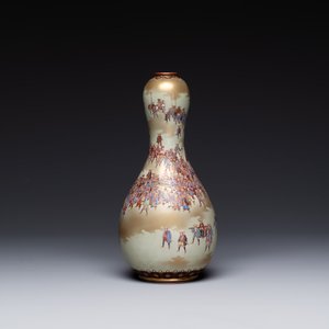 A rare Japanese Kutani vase, Kutani Kozan 九谷光山 mark, Meiji, 19th C. — foto 3