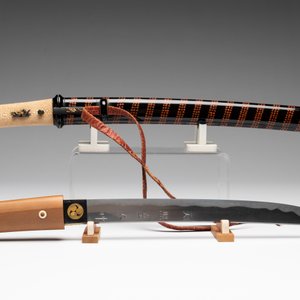 A rare Japanese wakizashi 脇差 sword and koshirae, signed Shoji Jiro Taro Naokatsu 莊司 次郎 太郎 直勝, Meiji, dated 1853 — 照片 5