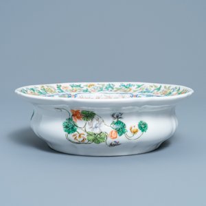 A rare KPM porcelain basin with Cantonese famille verte painting, China and Germany, 19th C. — 照片 3