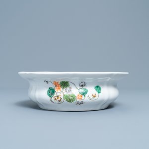 A rare KPM porcelain basin with Cantonese famille verte painting, China and Germany, 19th C. — 照片 6