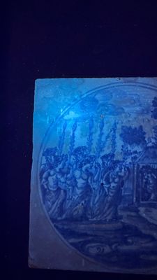 A rare large blue and white Dutch Delft mythological tile, Harlingen, ca. 1680 — photo 14