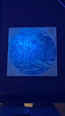 A rare large blue and white Dutch Delft mythological tile, Harlingen, ca. 1680 — photo 9