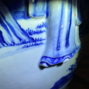 A rare large Chinese blue and white relief-moulded jardinière, Kangxi — 照片 58