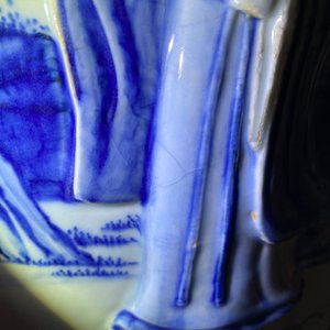 A rare large Chinese blue and white relief-moulded jardinière, Kangxi — 照片 66