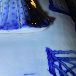 A rare large Chinese blue and white relief-moulded jardinière, Kangxi — 照片 81