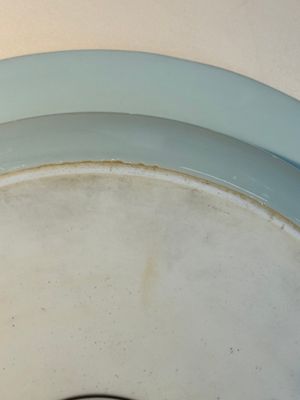 A rare large imperial Chinese blue and white 'dragon and carps' basin, Kangxi mark and of the period — photo 24