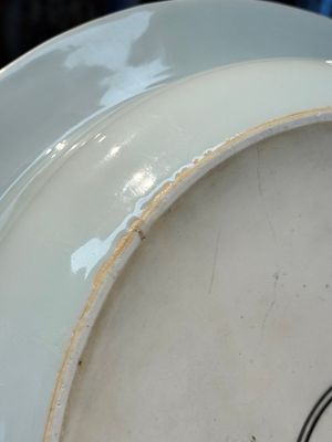 A rare large imperial Chinese blue and white 'dragon and carps' basin, Kangxi mark and of the period — photo 9