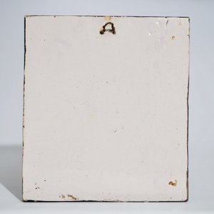 A rare large rectangular black-enhanced Dutch Delft plaque, 18th C. — 照片 2