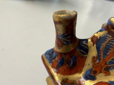 A rare pair of European-decorated Chinese blue and white pyramidal tulip vases — 照片 56