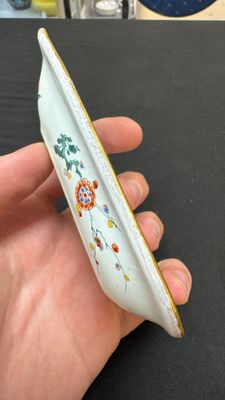 A rare polychrome Dutch Delft petit feu six-piece sweetmeat set — photo 35