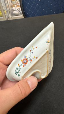 A rare polychrome Dutch Delft petit feu six-piece sweetmeat set — photo 64