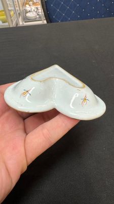 A rare polychrome Dutch Delft petit feu six-piece sweetmeat set — photo 67