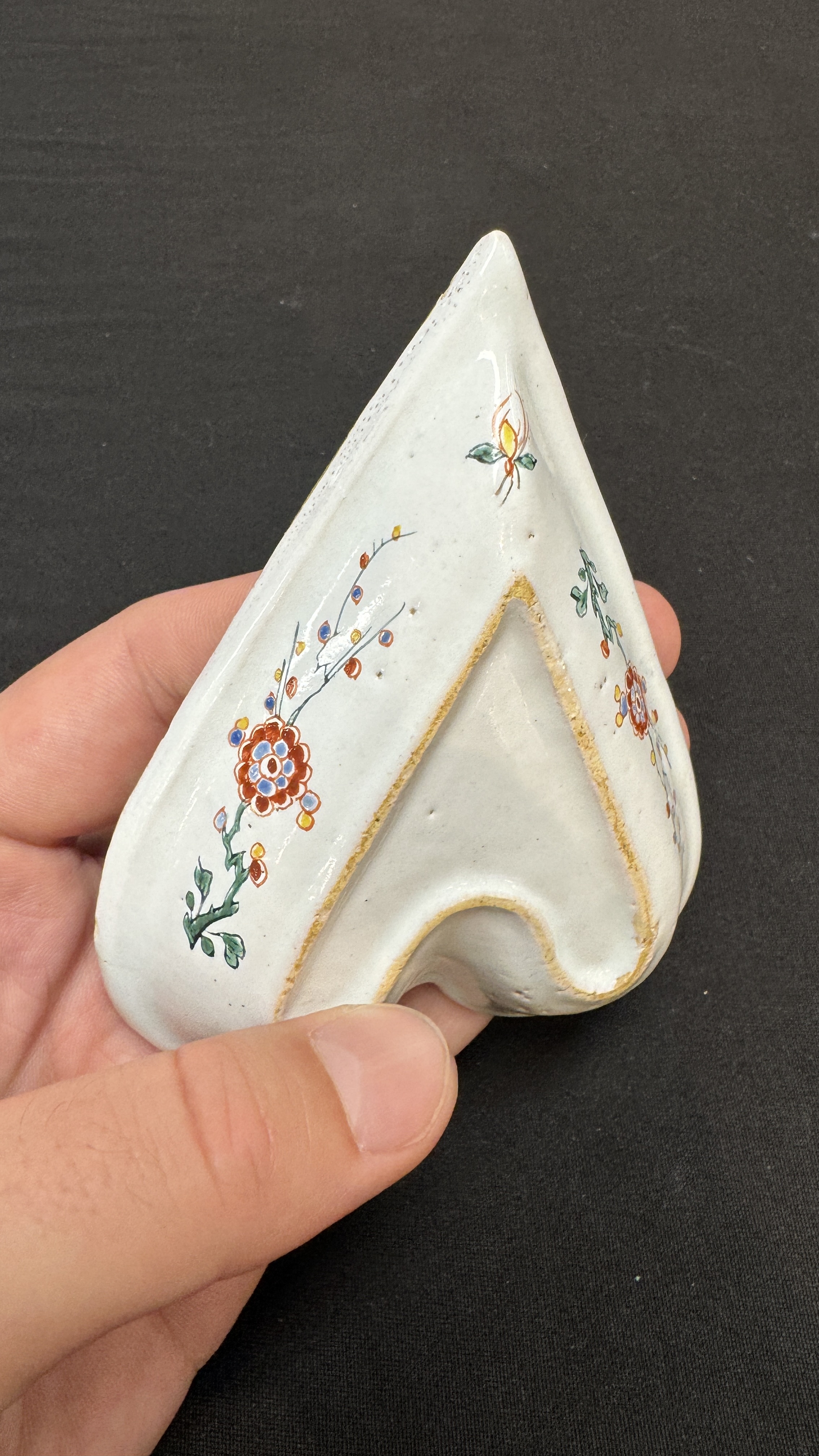 A rare polychrome Dutch Delft petit feu six-piece sweetmeat set — photo 8