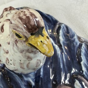 A rare polychrome German faience 'Hen and Chick' tureen and cover — photo 11