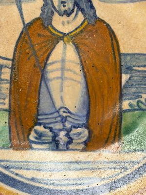  A rare polychrome maiolica dish with 'Christ as the Man of Sorrows' — foto 6