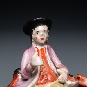 A rare polychrome petit feu Dutch Delft 'rowing boat' group, 2nd half 18th C. — 照片 9