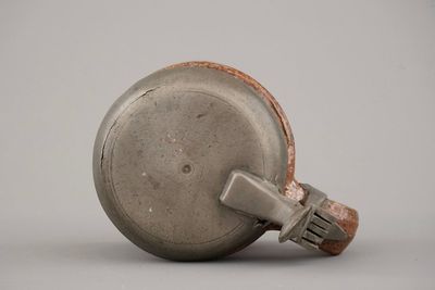A rare Raeren tiger salt glaze pewter-mounted jug, ca. 1600