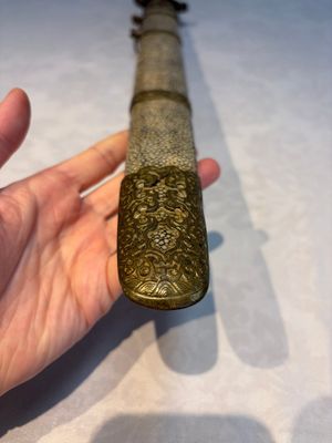 A rare set of Chinese double swords and scabbard, ‘Shuangjian’, Longquan mark, 19th C. — photo 11