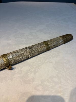 A rare set of Chinese double swords and scabbard, ‘Shuangjian’, Longquan mark, 19th C. — photo 3