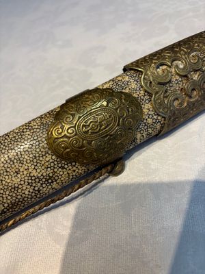 A rare set of Chinese double swords and scabbard, ‘Shuangjian’, Longquan mark, 19th C. — photo 6