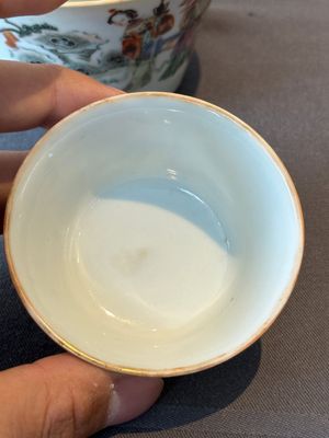 A rare set of eight Chinese famille rose 'Sanxing' nesting bowls, Tongzhi mark and of the period — 照片 20