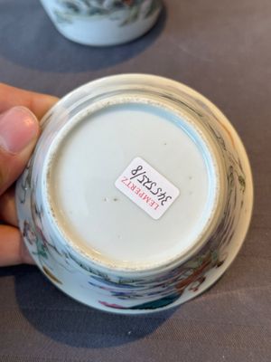 A rare set of eight Chinese famille rose 'Sanxing' nesting bowls, Tongzhi mark and of the period — 照片 32