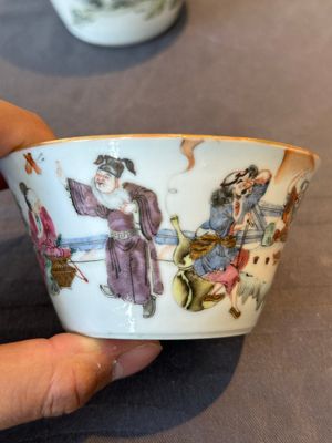 A rare set of eight Chinese famille rose 'Sanxing' nesting bowls, Tongzhi mark and of the period — 照片 34