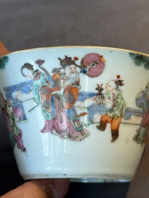 A rare set of eight Chinese famille rose 'Sanxing' nesting bowls, Tongzhi mark and of the period — 照片 44