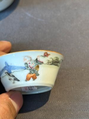 A rare set of eight Chinese famille rose 'Sanxing' nesting bowls, Tongzhi mark and of the period — 照片 10