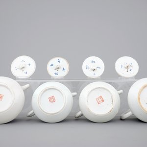 A rare set of four matching teapots with covers, 19/20th C. — photo 6