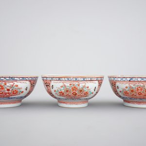 A rare set of six Chinese 'Amsterdam bont' bowls, 18th C. — foto 9