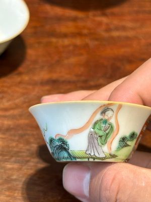 A rare set of ten Chinese famille rose 'erotic' nesting bowls, Daoguang mark and of the period — 照片 13