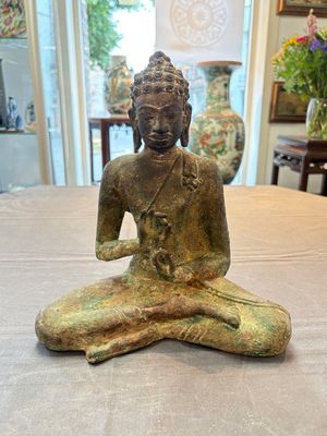 A rare Thai bronze Buddha Shakyamuni, Mon-Dvaravati period, 8/9th C. — 照片 1