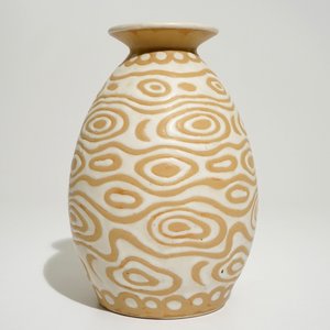 A rare white slip glazed stoneware vase, Charles Catteau for Boch Frères Keramis, ca. 1923 — photo 3